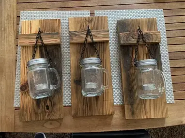 Wanddeko mit Glas - kleine Ausführung Wanddeko mit Glas - kleine Ausführung